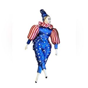 Sugar Loaf Clown Jester Doll Stars and Stripes